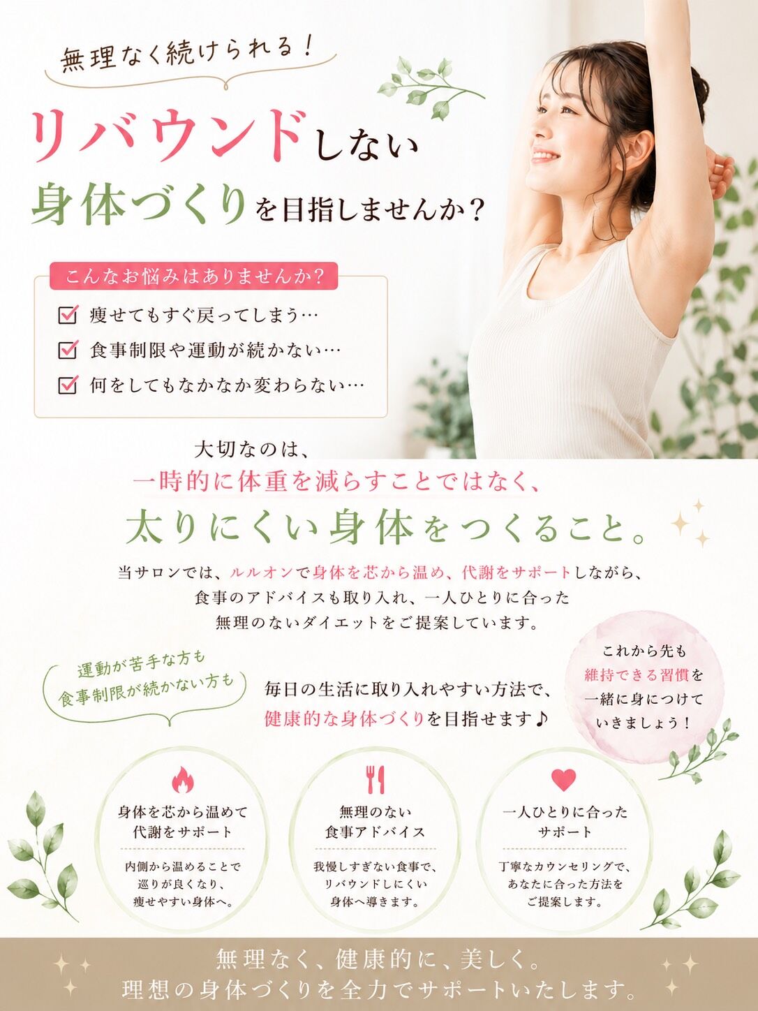 リバウンドしない身体へ