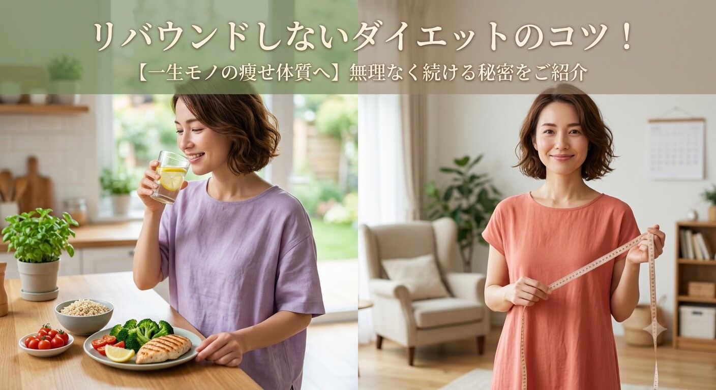 リバウンドしないダイエットとは、一言で言うなら**「一生続けられる健康的な習慣」**を身につけることです。